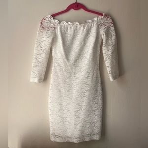 White lace mini dress